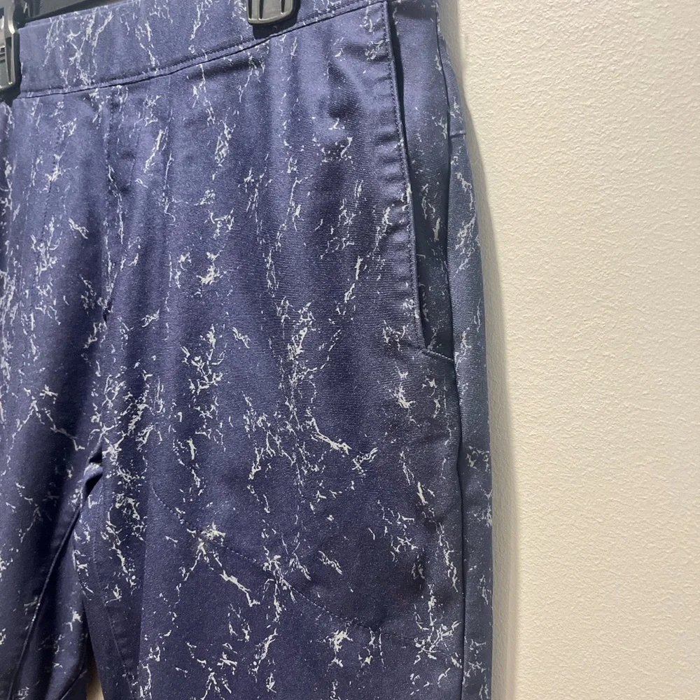 Peter Millar Men's SZ Small Golf Atlas Marble Performance Pants Navy Blue Strech
